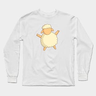 cute flat sheep character design Long Sleeve T-Shirt